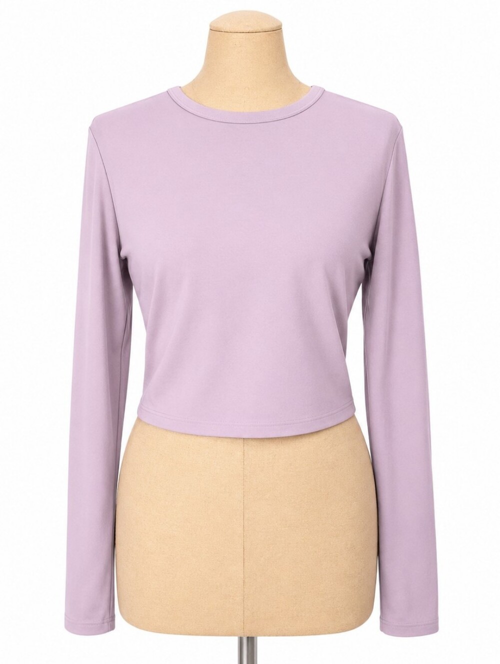 Uniqlo AIRism UV Protection Long Sleeve Cropped Top Lavender XS